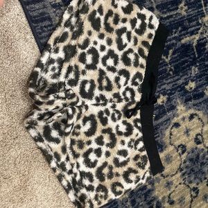 Cheetah sleep shorts, barley worn